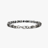Jagged Sterling Silver Beaded Bracelet