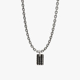 Beveled Sterling Tag Necklace