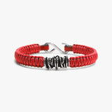 Large Sterling Wrap, Braided Strap