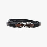 Rustic Leather Double, Sterling Clasp