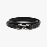 Floral Leather, Sterling Clasp