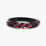 Floral Leather, Sterling Clasp