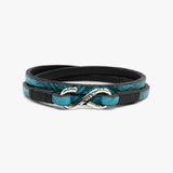 Floral Leather, Sterling Clasp