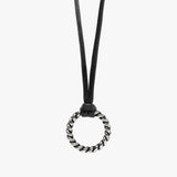 Twisted Sterling Ring Necklace