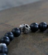 Etched Sterling Skull, Gemstone