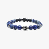 Etched Sterling Skull, Gemstone