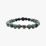 Etched Sterling Skull, Gemstone