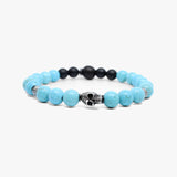 Etched Sterling Skull, Gemstone