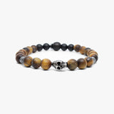 Etched Sterling Skull, Gemstone