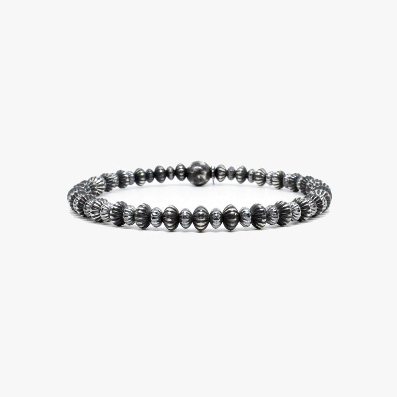 Roundel Corrugated Sterling Beads