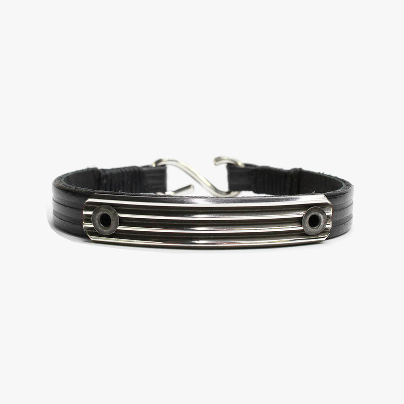 Embossed Leather, Knife Edge Sterling