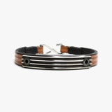 Embossed Leather, Knife Edge Sterling