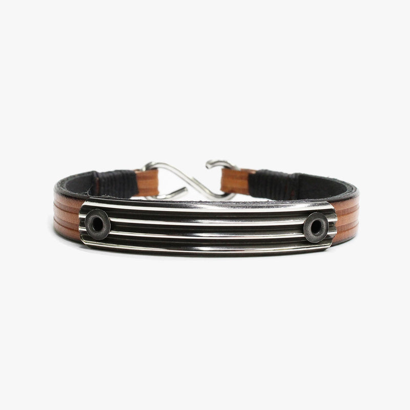Embossed Leather, Knife Edge Sterling