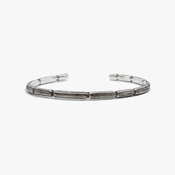 Notched Sterling Silver Cuff