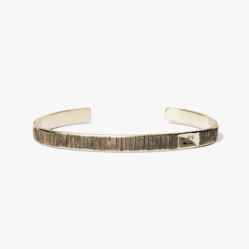 Etched Solid Gold Cuff