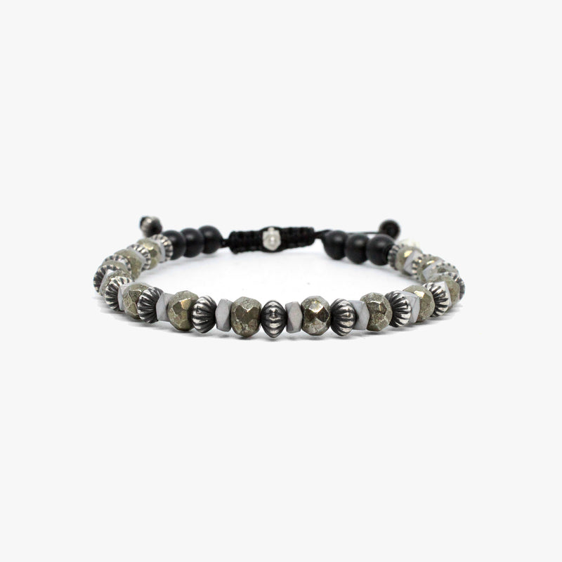 New: Faceted Pyrite, Sterling Beads