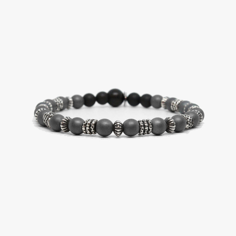 Hematite, Faceted Sterling Beads