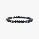 Black Onyx, Czech Glass, Sterling