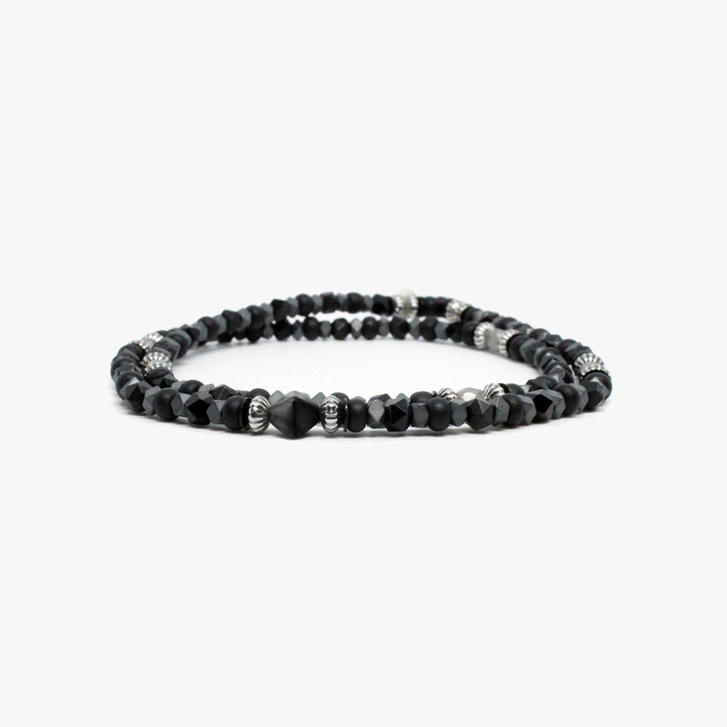 Faceted Onyx, Bicone Glass