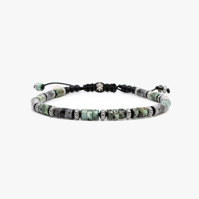 Heishi Gemstone, Sterling, Hematite