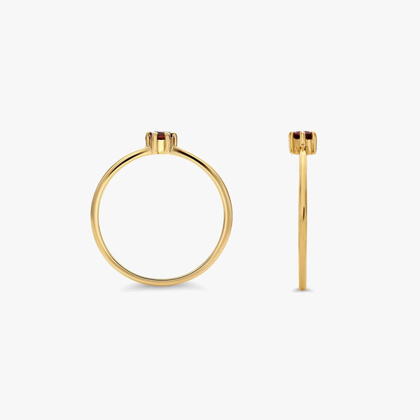Garnet and 14K Gold