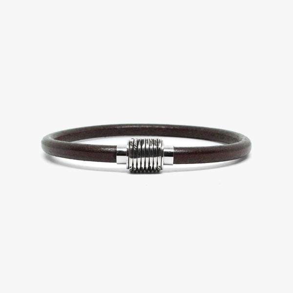 Sterling Coil, Leather Cord