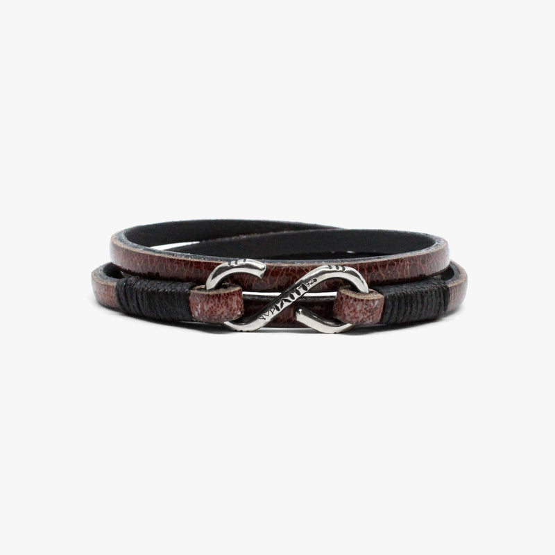 Vintage Leather Wrap, Sterling Clasp