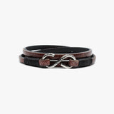 Rose Leather Wrap, Sterling Clasp