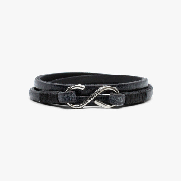 Rose Leather Wrap, Sterling Clasp