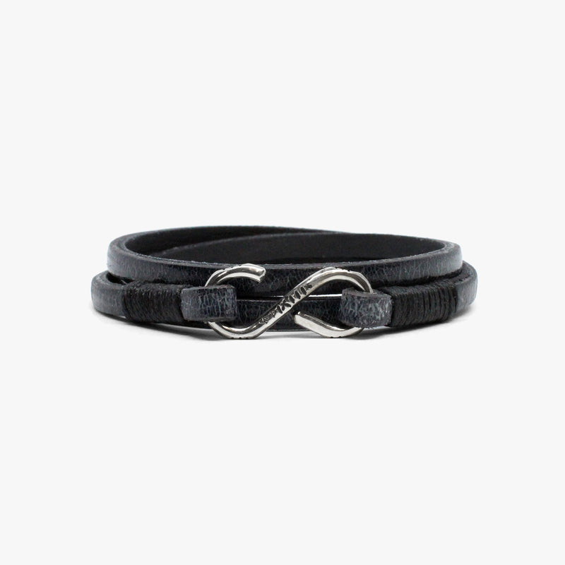 Rose Leather Wrap, Sterling Clasp