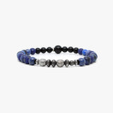 Gemstone Bracelet, Sterling Stack