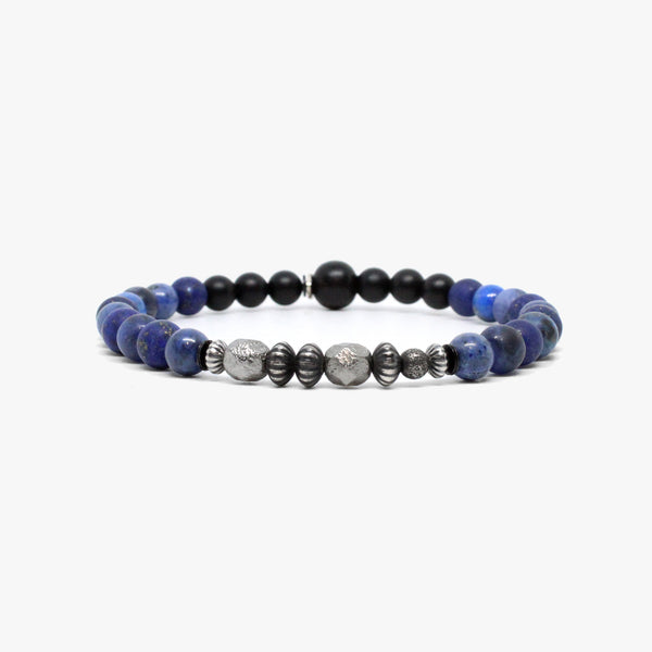 Gemstone Bracelet, Sterling Stack
