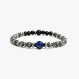 Textured Sterling Beads, Tiger Eye