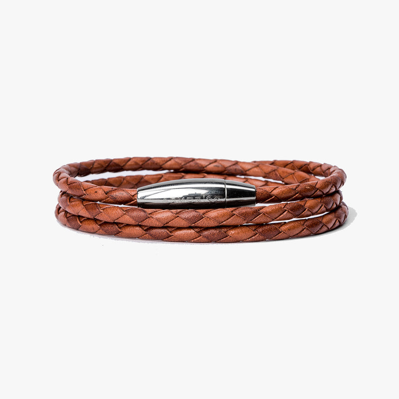 Mediterranean Braided Leather Wrap