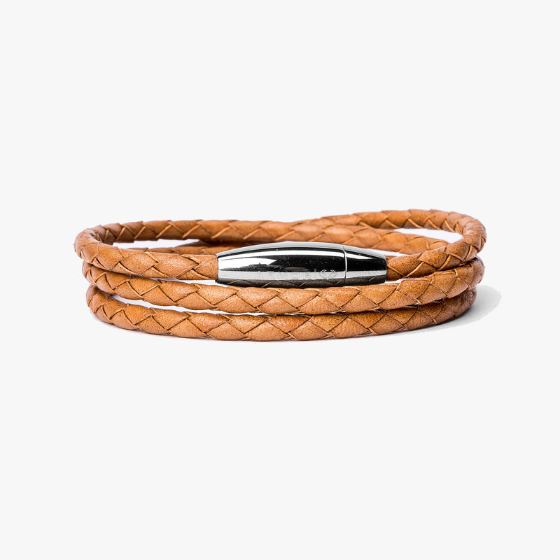 Mediterranean Braided Leather Wrap