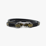 Rustic Leather Double, Sterling Clasp