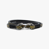 Rustic Leather Double, Sterling Clasp
