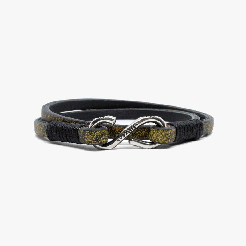 Rustic Leather Double, Sterling Clasp