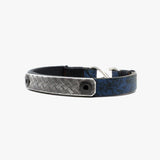 Crosshatch Sterling Bar, Leather