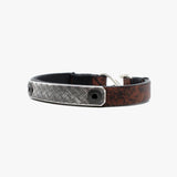 Crosshatch Sterling Bar, Leather