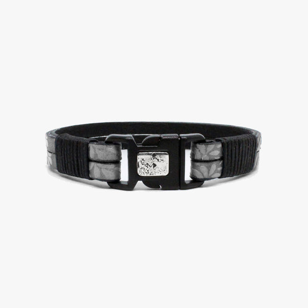 Floral Leather, Sterling, Buckle