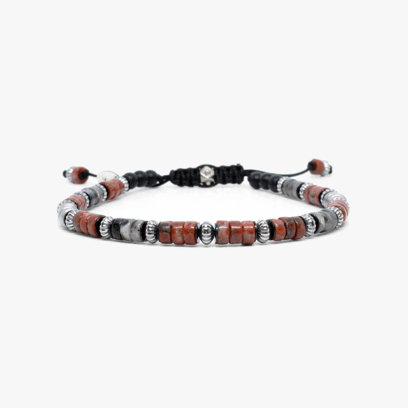 Heishi Gemstone, Sterling, Hematite