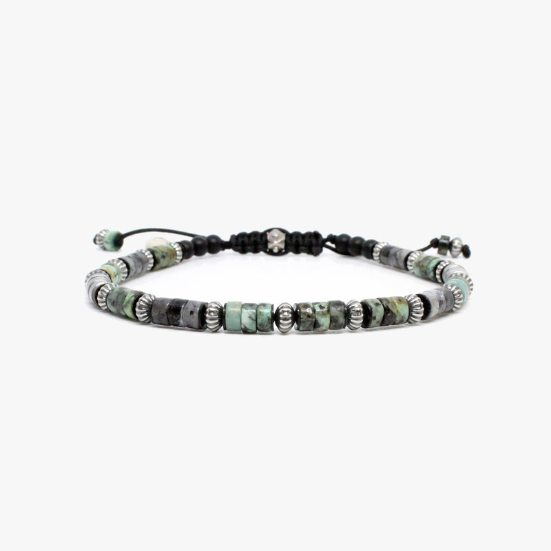 Heishi Gemstone, Sterling, Hematite