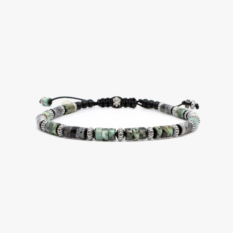 Heishi Gemstone, Sterling, Hematite