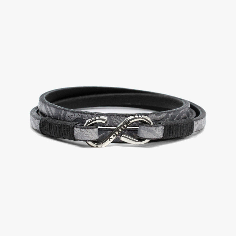 Floral Leather, Sterling Clasp