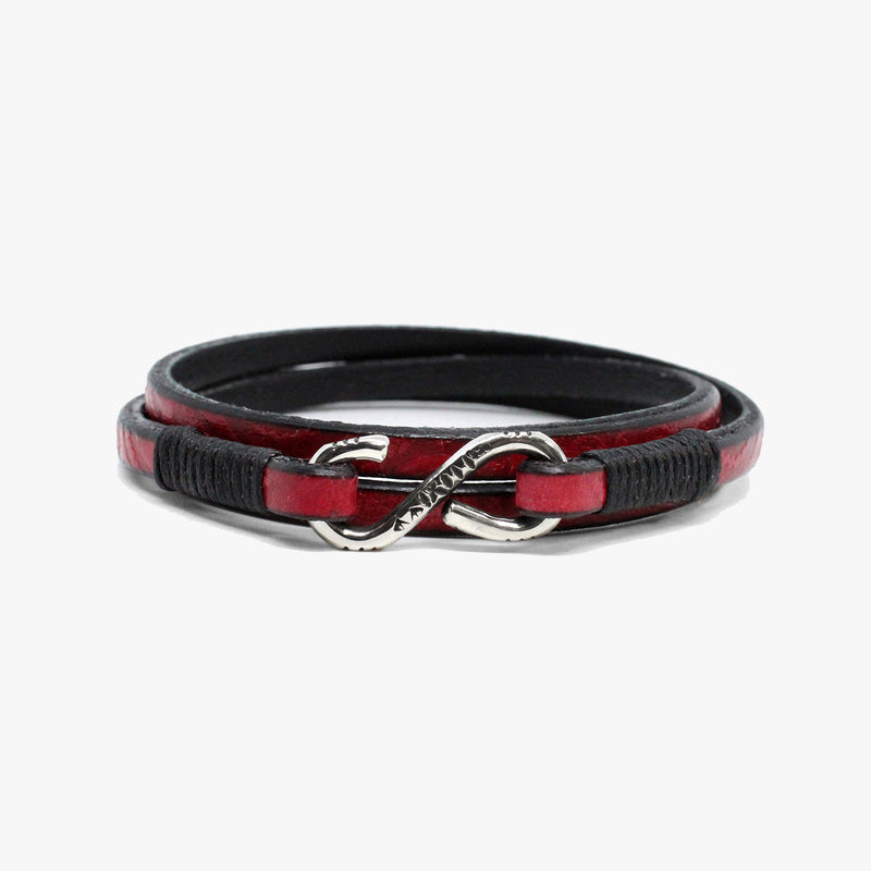 Floral Leather, Sterling Clasp