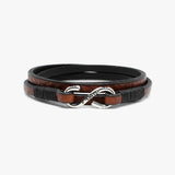 Floral Leather, Sterling Clasp