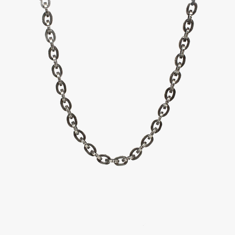 Sterling Flat Link Chain Necklace