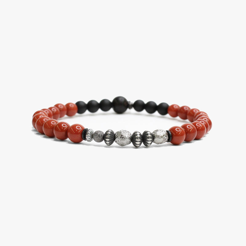 Gemstone Bracelet, Sterling Stack