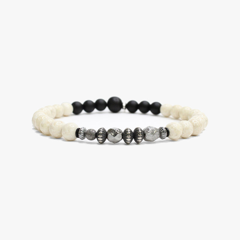 Gemstone Bracelet, Sterling Stack